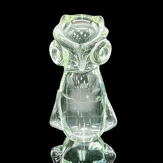 Retro Glass Owl Sculpture