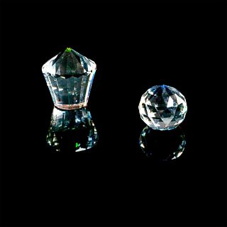 2pc Leaded Crystal Paperweights