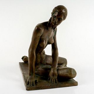 Vintage Poliakoff Artist Signed Resin Nude Sculpture