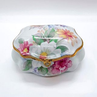 Rochard Limoges Porcelain Jewelry Box, Floral