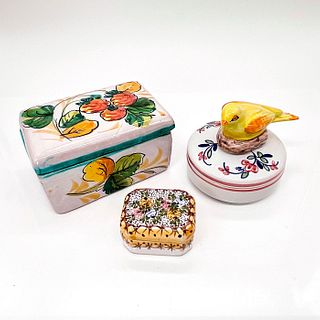 3pc Hand Painted Jewlery Boxes, Spain, Italy, and Portugal