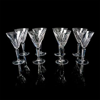 8pc Waterford Crystal Claret Wine Glasses, Sheila
