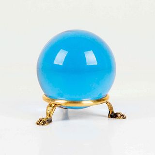 Cartier Sterling Silver Gold Plated Footed Stand with Ball