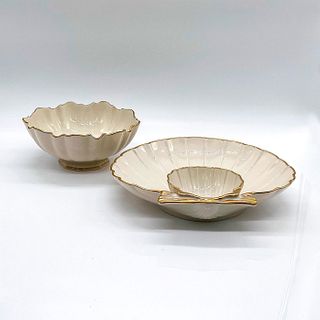 2pc Vintage Lenox Porcelain Gilded Bowls