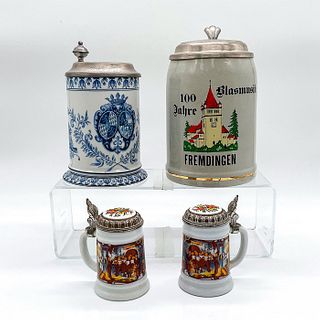 4pc German Beer Steins, Schrobenhausen, B.M.F., and More