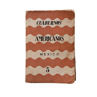 Silva Herzog, Jesús. Cuadernos Americanos.  México: Talleres de la Editorial "Cvltvra", 1949. Año VIII. No. 5 Septiembre - Octubre.