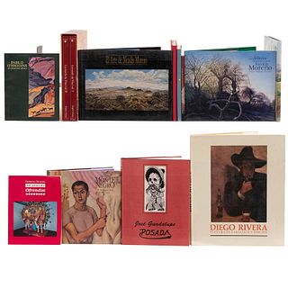 Libros de Arte Mexicano. El Arte de Nicolás Moreno / Eclipses en México / Roberto Montenegro / José Guadalupe Posada. Piezas: 12.