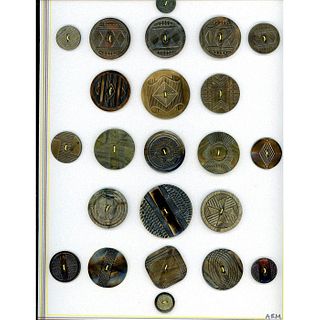 3 FULL CARDS OF ASSORTED DIVISION THREE PLASTIC BUTTONS