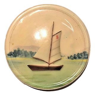 A VERY SCARCE DIVISION THREE PICTORIAL CELLULOID BUTTON