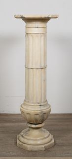 Neoclassic Style Marble Column Pedestal