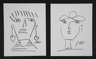 2 Peter Keil Marker on Paper Portraits