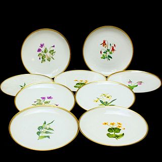 Nine French Pitt Petrii Porcelain Plates