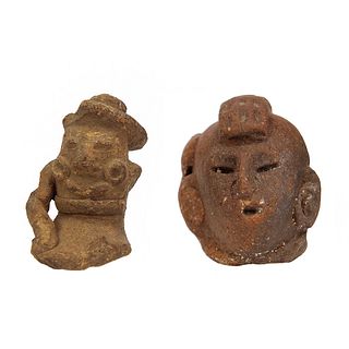 Two Pre Columbian or Later Terracotta Figurines