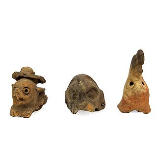Three Pre Columbian or Later Figurines