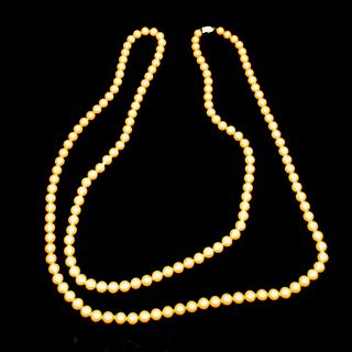 Vintage Pearl Necklace w/14K Clasp