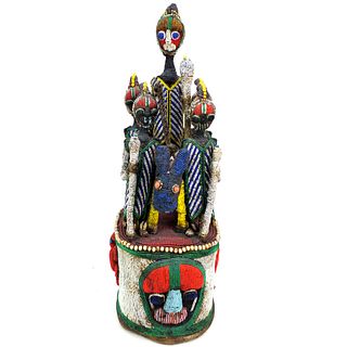 Large Early 20th C. Yoruba Ceremonial Crown