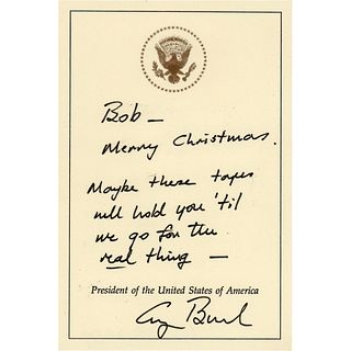George Bush Autograph Note Signed as President