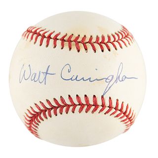 Walt Cunningham Signed Baseball
