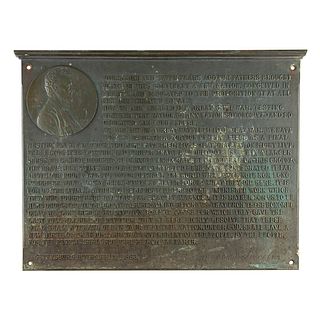 Abraham Lincoln: Gettysburg Address Large Bronze Plaque