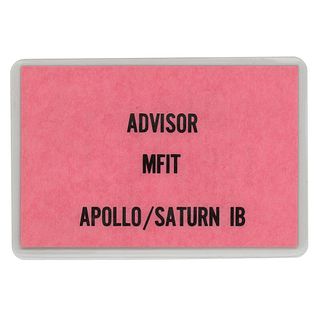 Apollo 1 Mission Failure Investigation Team Access Badge