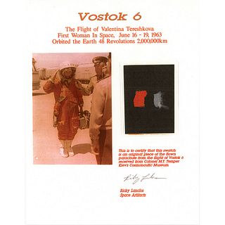 Vostok 6 Parachute Fabric (Attested as Flown)