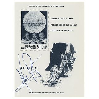 Neil Armstrong Signed Stamp Sheet
