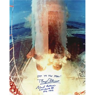 Buzz Aldrin and Michael Collins Oversized Signed Photograph