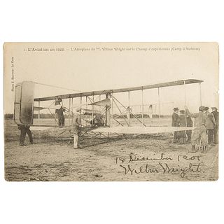 Wilbur Wright Signed Photograph, Sets a New Altitude Record