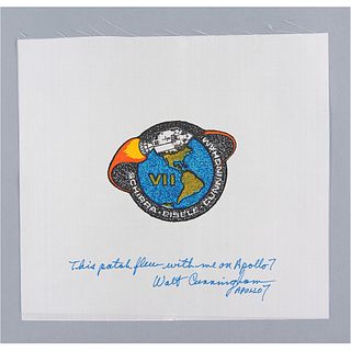 Walt Cunningham&#39;s Apollo 7 Flown Beta Cloth Patch