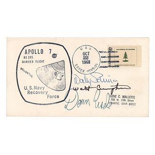 Apollo 7 Signed Recovery Cover