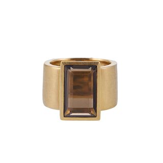 H. Stern 18k Gold Smoky Quartz Ring 