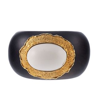 18k Gold Wood Cuff Bracelet