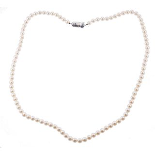 Mikimoto Silver Pearl Necklace