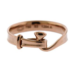 Georg Jensen Torun 18k Rose Gold Hook Ring