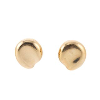 Tiffany & Co Peretti 18k Gold Bean Earrings