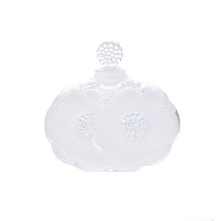 Lalique Crystal 2 Fleurs Perfume Bottle