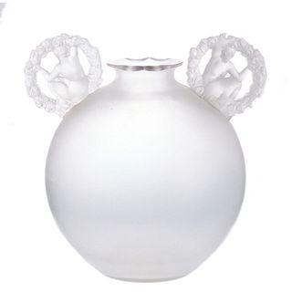 Lalique Ronsard Crystal Vase