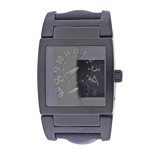 De Grisogono Instrumentino Black Forever Diamond Steel Watch 35593