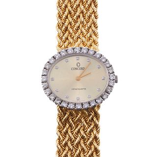 Concord 18k Gold Diamond Quartz Watch 5181358
