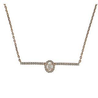 Messika Glam'Azone Diamond Rose Gold Pendant Necklace