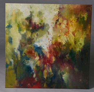 Abstract oil painting on canvas