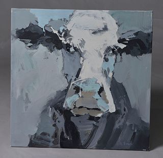 Modern cow oil painting on canvas