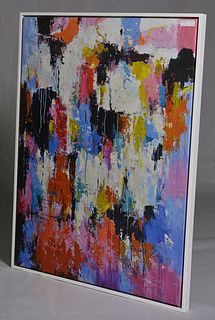 Colorful abstract canvas art 48x36