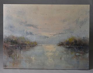 Beautiful Giclee on canvas of lake view