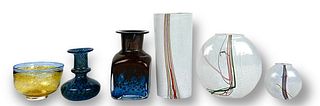 (6) Kosta Boda Glass Vessels Inc Bertil Vallien