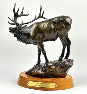 Tim Shinabarger "Windy Ridge" Bronze Elk Statue