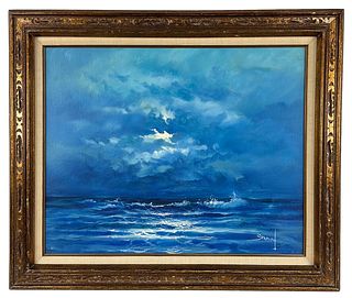 Jorge Braun Seascape Oil On Canvas