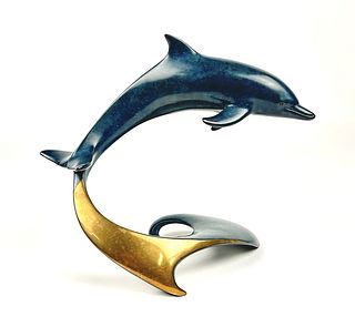 Doug Wylie Bronze Dolphin Sculpture