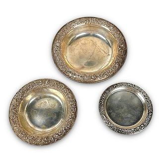 (3) S. Kirk Sterling Silver Repousse Bowls