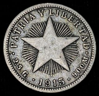 Rare 1915 Cuban Silver Libertad